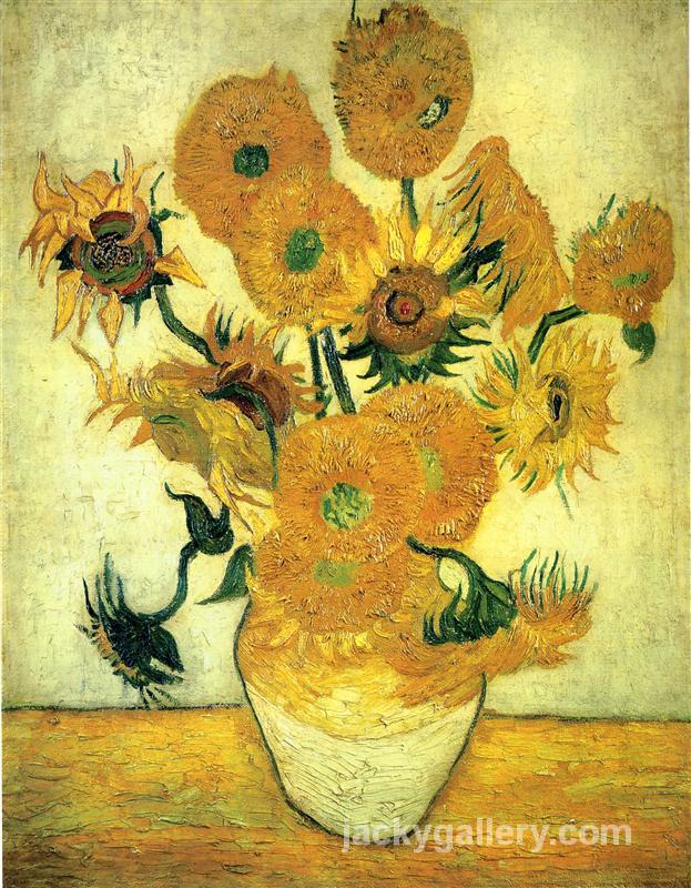 Still Life - Vase with Fourteen Sunflowers, Van Gogh painting